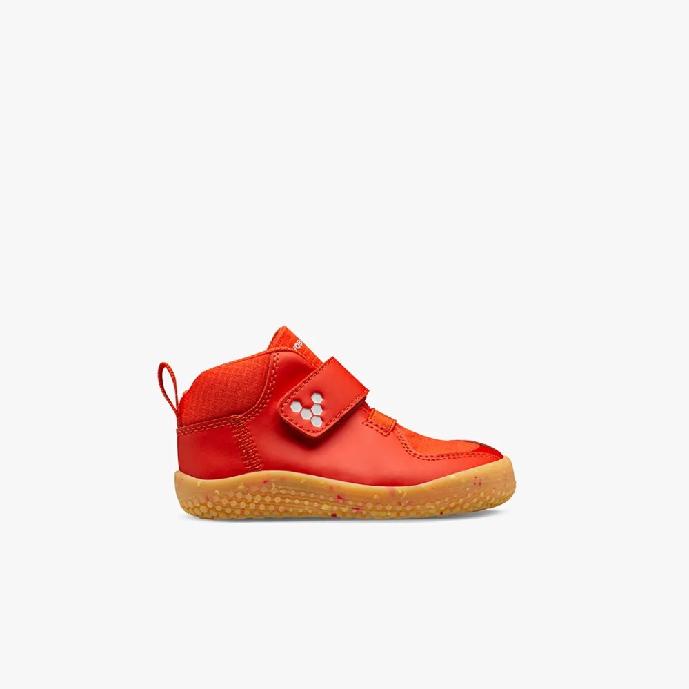 Vivobarefoot Primus II All Weather Toddlers Trainers Coral UK CTEH
